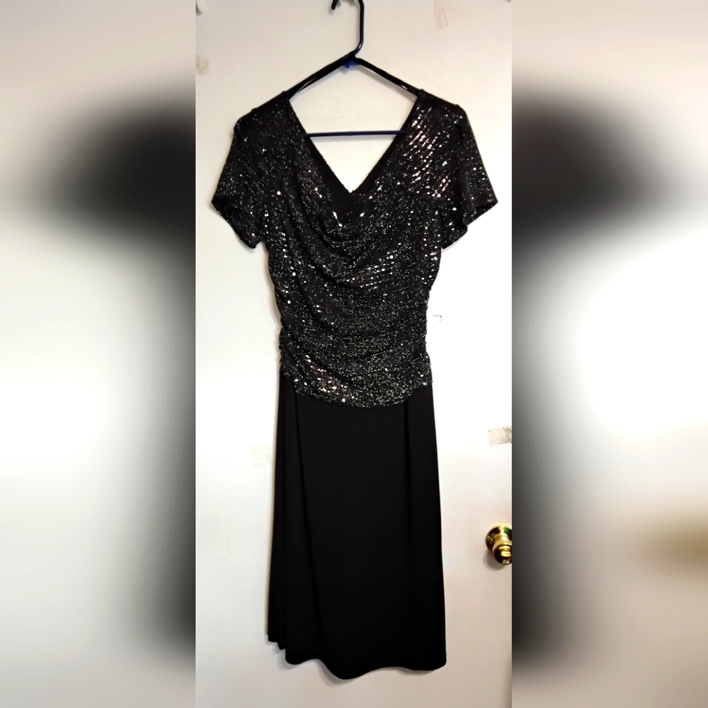 Black with sequins midi dress